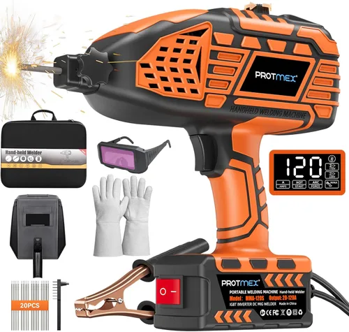 Miniatura 11 de Soldador portátil de mano, máquina de soldadura portátil de 110 V, inversor IGBT con 5 corrientes ajustables, pistola soldadora ARC se adapta a