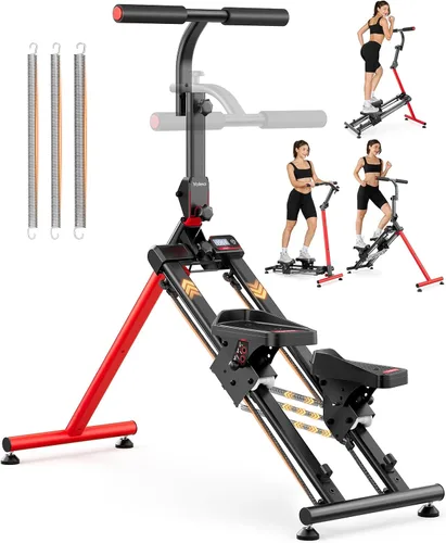 Miniatura 11 de YOLEO Adjustable Resistance Stair Steppers for Exercise at Home, Folding Cardio Stairmaster with 3 Workout Modes & Oversized Pedal,90% Pre-Assembled
