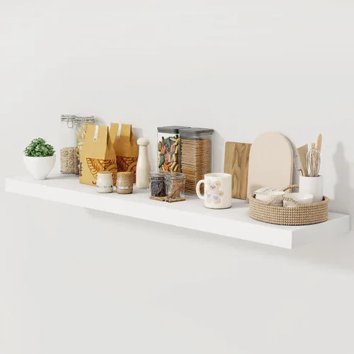 Miniatura 40 de Fun Memories - Estante flotante de 12 pulgadas, estantes de pared de madera rústica para decoración de pared y almacenamiento, estante flotante