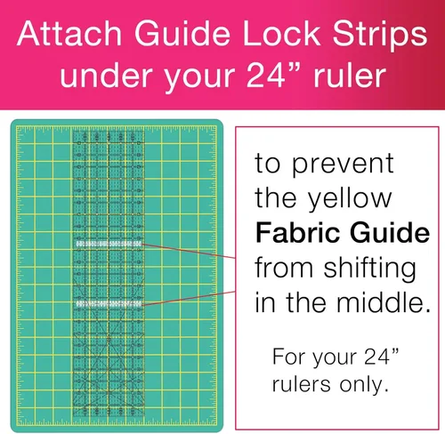 Miniatura 8 de Guidelines4Quilting Kit de actualización de regla de edredón para reglas de 12 y 24 pulgadas, corta tiras y cuadrados precisos incluso