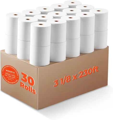 Miniatura 10 de MUNBYN Papel térmico de 3 1/8 x 230 pies, 10 rollos de papel de recibo compatibles con Star Micronics TSP100 TSP143 Epson impresora de recibos