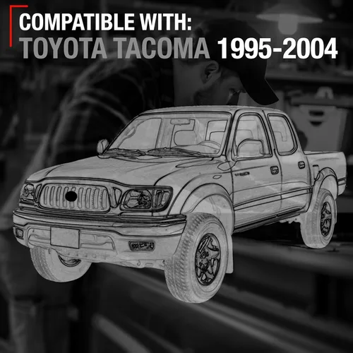 Miniatura 5 de Reemplazo de manija de puerta delantera exterior del conductor, compatible con Toyota Tacoma 1995-2004, negro liso, plástico, OEM 69220-35020