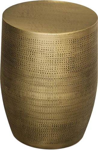 Miniatura 7 de SIMPLIHOME Johnsen Mesa de Metal - Mesa auxiliar redonda de hierro sólido de 15 pulgadas de ancho en latón antiguo, mesa lateral o de esquina boho