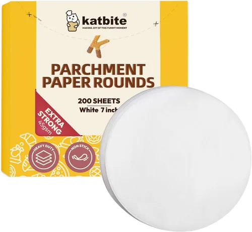 Miniatura 13 de Katbite - Rondas de papel pergamino de servicio pesado de 4 pulgadas, 200 piezas de rondas de papel pergamino para masas, uso para hornear pequeños
