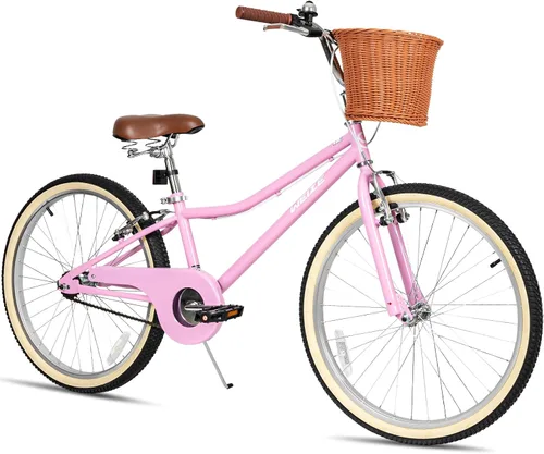 Miniatura 8 de WEIZE Girls Bike 20 24 Inch Teenage Tween Kids Cruiser Bike Commuter Bicycles with V-Brake Pink White