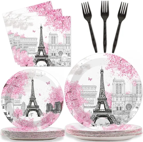 Miniatura 23 de 96 piezas de decoración de cumpleaños número 65 para hombres, platos y servilletas de papel para la mesa de pastel, suministros de mesa