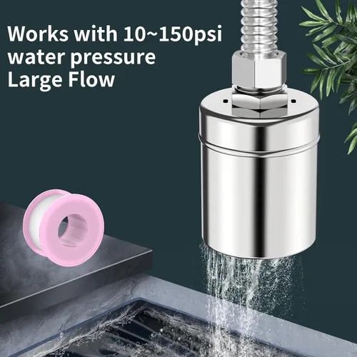 Miniatura 2 de Válvula de flotador de acero inoxidable con control automático de nivel de agua, paquete de 2, 1/2 pulgada, diseño de entrada lateral de grado 304