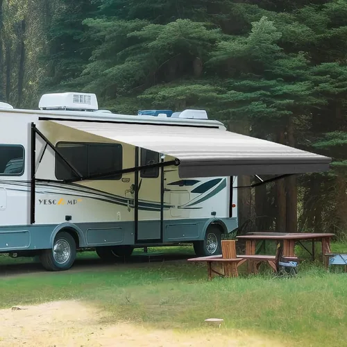Miniatura 10 de YESCAMP Kit Completo de Toldo Motorizado Retráctil Eléctrico para Autocaravana para RV, Remolques, Quinta Rueda, Remolcadores de Juguetes, Motorhome