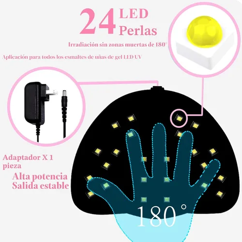 Miniatura 3 de BIGBEAR - Luz UV para uñas, lámpara de uñas UV LED de 48 W para esmalte de gel, secador de uñas rápido con sensor automático, 3 ajustes