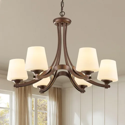 Miniatura 11 de Lámpara de comedor de níquel cepillado, moderna lámpara plateada con vidrio esmerilado, 3 luces de metal para isla de cocina, lámparas colgantes E26