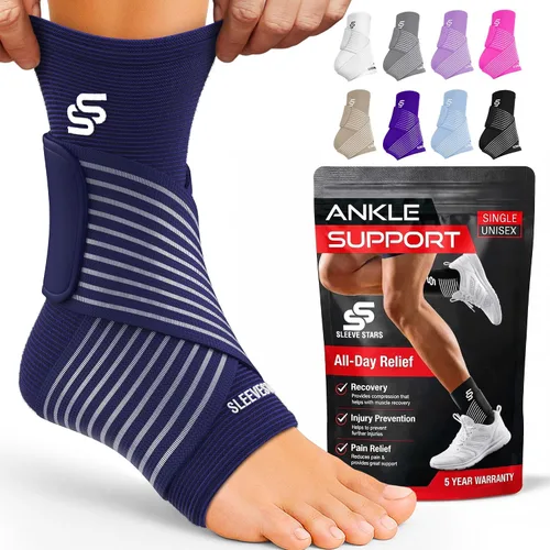 Miniatura 22 de Tobillera Sleeve Stars para mujeres y hombres, tobillera para esguince de tobillo, manga de compresión para alivio de la fascitis plantar, soporte