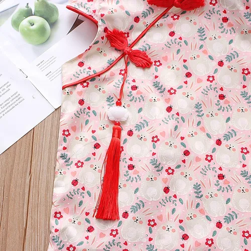Miniatura 5 de Vestido de princesa casual Cheongsam de estilo chino, para niña