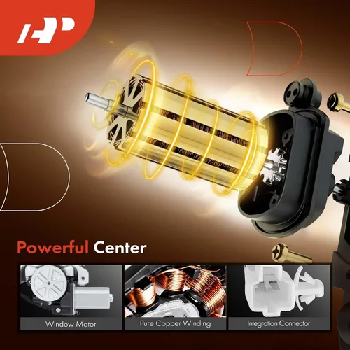 Miniatura 4 de Regulador de ventana eléctrica A-Premium con motor compatible con Toyota Corolla Sedán 1998-2002, lado del conductor delantero