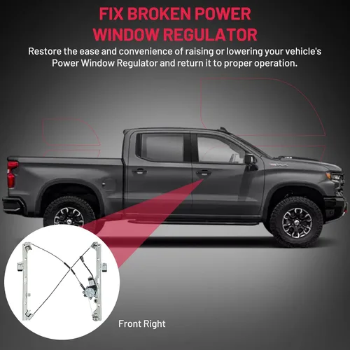 Miniatura 5 de BDFHYK 741-645 Regulador de ventana eléctrica con motor para lado del pasajero delantero derecho para Chevy Silverado, Tahoe, Suburban, Avalanche