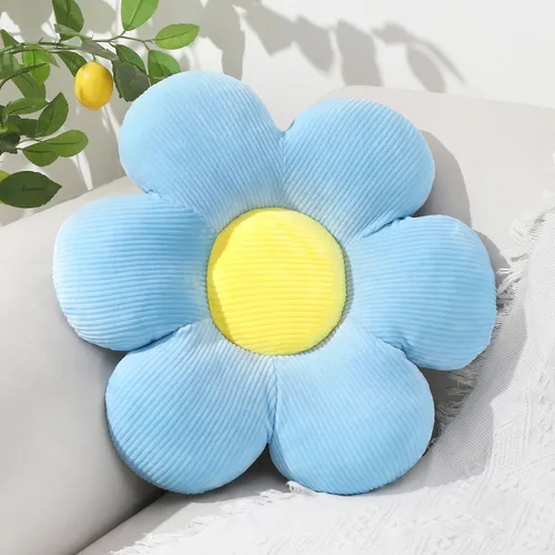 Miniatura 8 de Almohada en forma de flor rosa, cojín de suelo de 13.7 pulgadas, cojín de flor para sofá, sofá cama, almohada suave de margarita, cojín decorativo