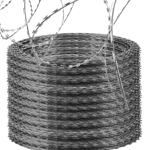 Miniatura 10 de VEVOR Alambres de afeitar, Alambre de púas de maquinilla de afeitar de 98 pies, 2 rollos de alambre de maquinilla de afeitar de esgrima, cerca