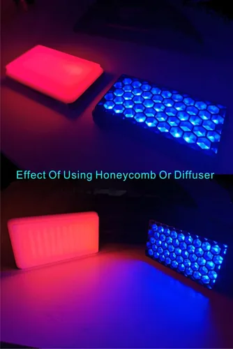 Miniatura 2 de Falcon Eyes F7 Honeycomb Grid Softbox y difusor de goma de silicona para Falconeyes F7 12W RGB LED Video Light