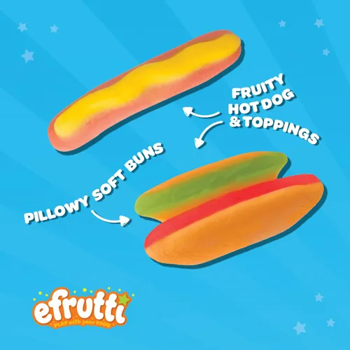 Miniatura 2 de efrutti - Mini hotdogs, caramelos de gomita afrutados, envueltos individualmente, caja de 19 onzas, 60