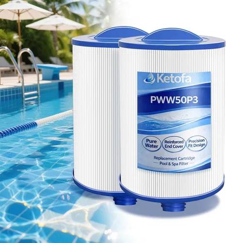 PWW50P3 - Filtro para bañera de hidromasaje Pleatco Spa, PWW50P3 (rosca gruesa de 1 1/2 pulgadas) Filtro de spa compatible con Unicel 6CH-940 Filbur