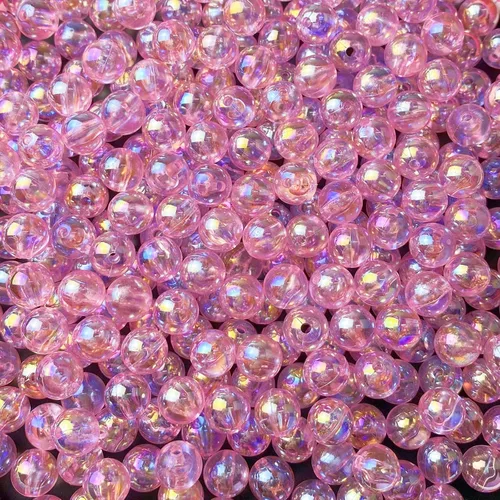 Miniatura 19 de 1000 piezas de cuentas redondas de acrílico de 6 mm, colores AB, cuentas espaciadoras redondas para aretes, pulseras, collares, llaveros, joyería