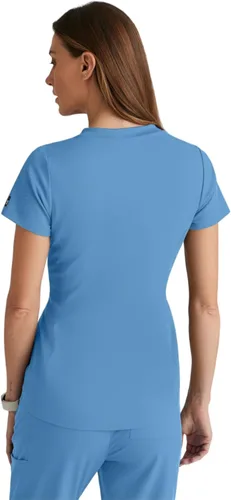 Miniatura 2 de BARCO Grey's Anatomy Spandex Stretch Direct - Camiseta médica con cuello en V para mujer