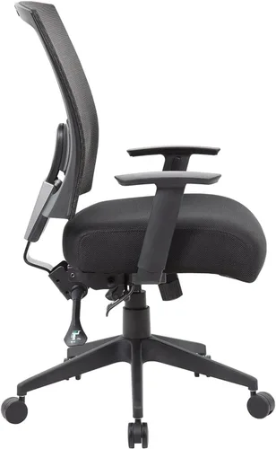 Miniatura 7 de Mesh Back Task Chair Black Ergonomic 3 Paddle Control System Adjustable Office Seating Breathable Lumbar Support Swivel Desk Chair with Pneumatic