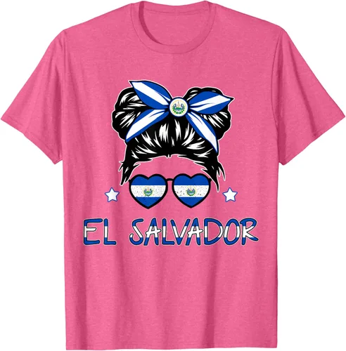Miniatura 27 de Camiseta de El Salvador para Niñas Bandera Patrimonio Hispano Salvadoreño