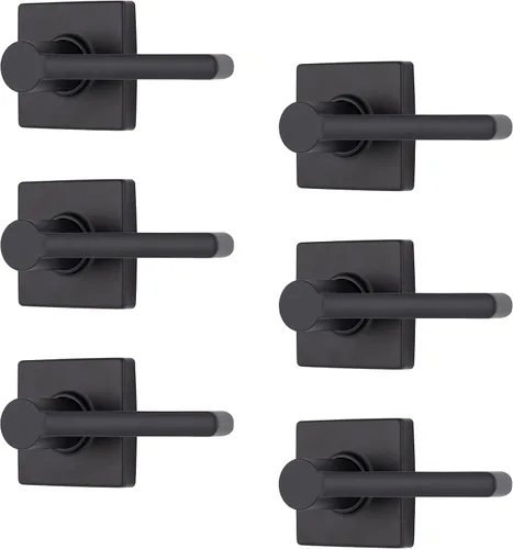 Miniatura 14 de BRINKS – Paquete de 6 manijas de puerta de paso interior, estilo contemporáneo, bronce toscano, acabado en bronce aceitado sin llave, manija