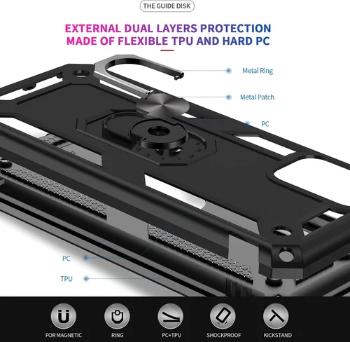 Miniatura 5 de LeYi para Samsung Galaxy A03S Funda de teléfono, Funda Samsung AO3S con [Paquete de 2] Protector de pantalla, [Calidad militar] Funda protectora