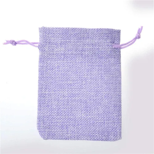 Miniatura 3 de Tvoip Paquete de 30 bolsas de arpillera con cordón, bolsas de regalo para bodas, fiestas y manualidades (morado claro, 4 x 5.5 pulgadas)