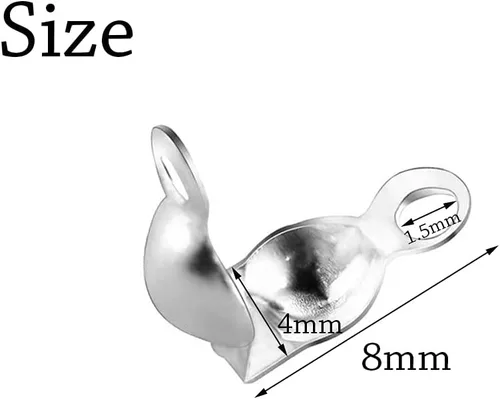 Miniatura 2 de 1600 puntas de cuentas, cubiertas de nudo, cubiertas de nudo, puntas de cuentas plegables de metal, puntas de cuentas abiertas, cubiertas de nudo