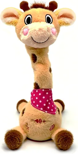 Miniatura 9 de Pbooo Juguete de jirafa que habla bailando, animal de peluche repite lo que dices, peluche musical electrónico con luz brillante, juguetes