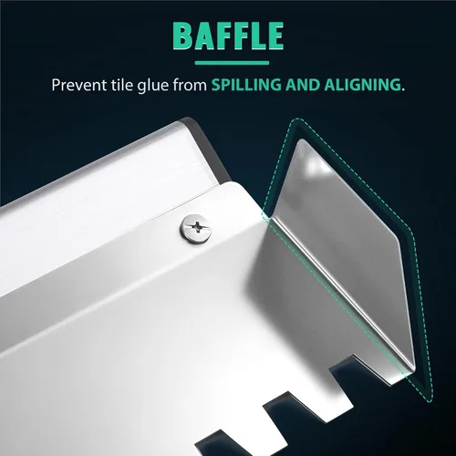 Miniatura 4 de Tile Tools - Paleta cuadrada de muesca de 29.5 in/30 pulgadas, suelo de baldosas grandes Reinforced Steel Blade, Deep Notch Design, Comfortable