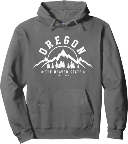 Miniatura 8 de Oregon The Beaver State Est. 1859 - Sudadera con capucha para regalo, Negro, S