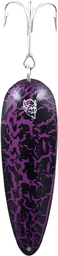 Dardevle Dardevlet Nickel Back 3/4 oz Fishing Spoons Morado con negro crujido