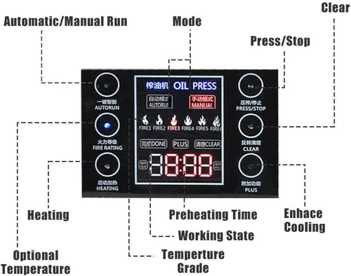 Miniatura 5 de Máquina automática de prensa de aceite de semillas de nuez Expulsor de aceite eléctrico Extractor de prensa de aceite para lino de coco, maní