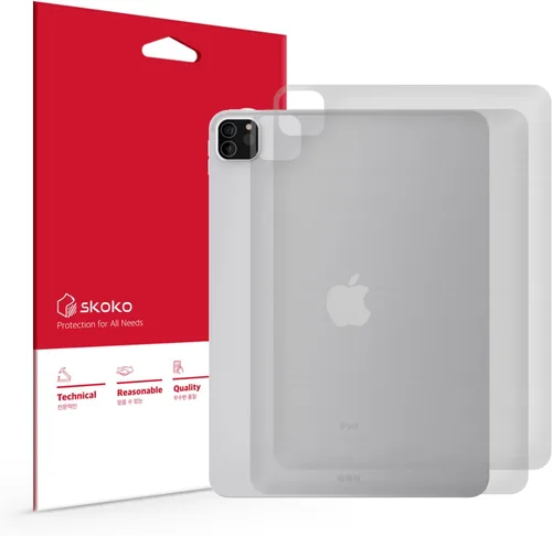 Miniatura 7 de skoko 2 unids en 1 juego iPad trasero mate transparente película protectora piel compatible con iPad 10.2 7/8/9 ª generación, TPU, ultra delgado