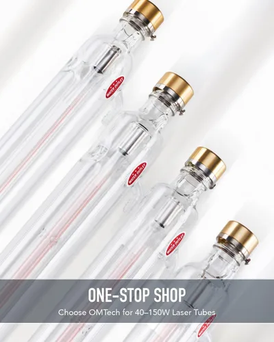 Miniatura 5 de OMTech Tubo láser de CO2 de 60 W para grabador láser y máquina cortadora, tubo cortador láser de 39.370 in y 1.969 in de diámetro con cabeza