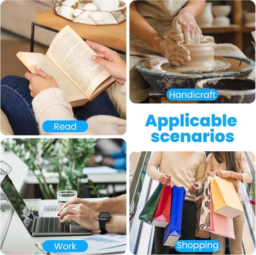 Miniatura 6 de Gafas de lectura plegables portátiles con bloqueo de luz azul, lentes ultrafinas plegables con estuche para hombres y mujeres lectores