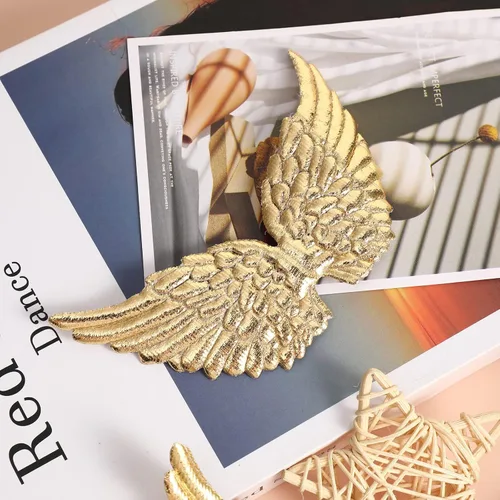 Miniatura 8 de NUOBESTY Parches de alas de ángel para manualidades, accesorios para el cabello, 12 unidades (dorado)
