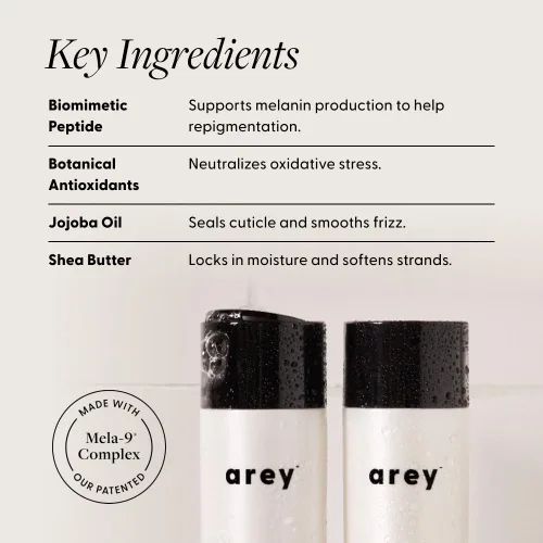 Miniatura 5 de Arey Shower Duo Juego de champú y acondicionador para lavado diario Retrasa + reduce los signos del envejecimiento del cabello gris Retiene
