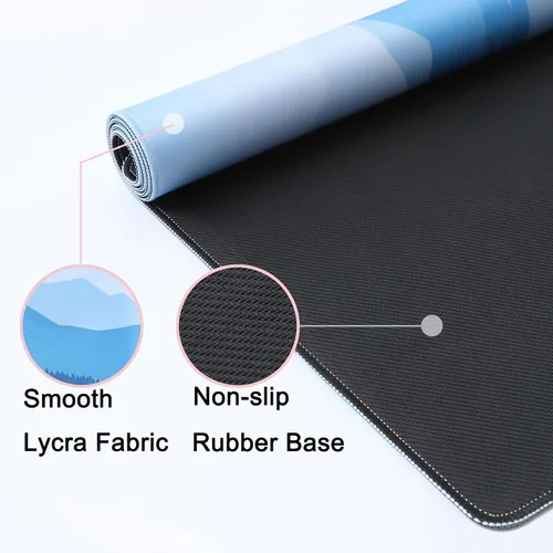 Miniatura 5 de Alfombrilla de escritorio, alfombrilla grande para ratón de 35''×15.6'' XXL extendida para juegos con base antideslizante, bordes cosidos, B2-Vector