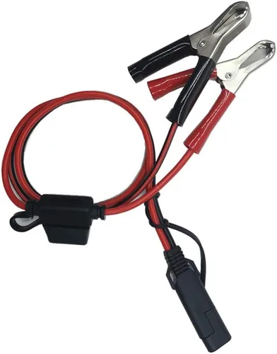 Miniatura 7 de Clips SAE a Cocodrilo – Abrazadera de cargador de batería de 2 pies, cable de extensión de cargador de goteo de 12 V-24 V, cable de extensión