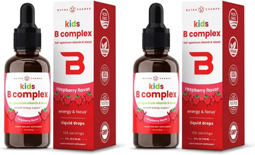 Miniatura 11 de Gotas líquidas orgánicas de complejo de vitamina B USDA Suplemento complejo de vitaminas B con gotas B1, B2, B3, B6, B7, B9 y metil B12
