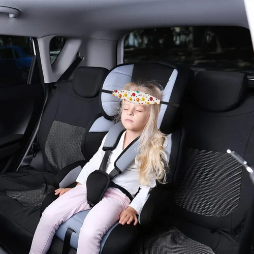 Miniatura 5 de HESTYA 2 Piezas Banda de Soporte para Cabeza de Asiento de Coche para Bebés, Correa de Reposo para Silla de Paseo, Reposo de Cabeza para Dormir