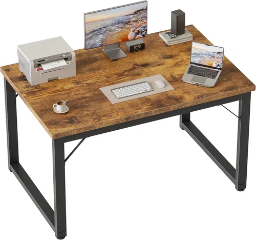 Miniatura 11 de Mericonia Escritorio para computadora de 40 pulgadas, escritorio ejecutivo moderno y grueso, mesa de escritura simple resistente para el hogar, roble