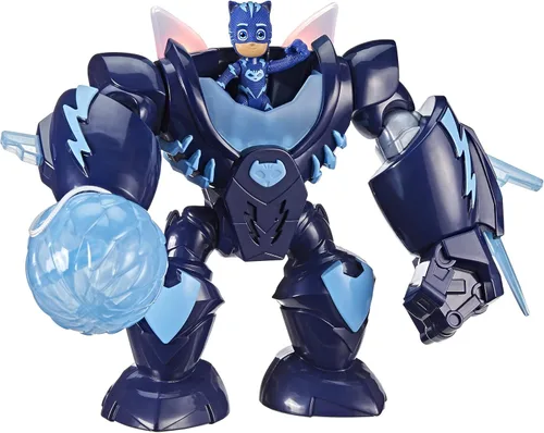 Miniatura 2 de PJ Masks Robo-Catboy - Juguete preescolar con luces y sonidos para niños de 3 años en adelante, traje de robot Catboy con figura de acción