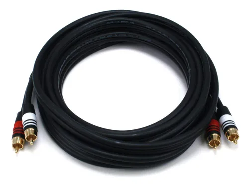 Miniatura 12 de Monoprice 1.5 pies Premium 2 conectores RCA Plug/2 conectores RCA Plug M/M de 22 AWG, color negro