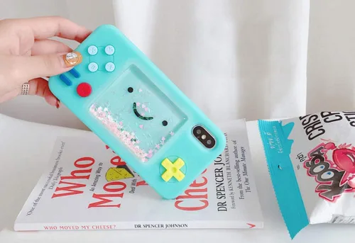 Miniatura 4 de UnnFiko - Funda Squishy 3D estilo dibujos animados compatible con iPhone 6 / iPhone 6s, diseño de estrellas líquidas creativas, divertida, blanda