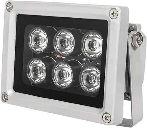 Iluminadores IR de visión nocturna 940nm invisible 6-LED Luz infrarroja IP65 resistente al agua reflector exterior para cámaras de seguridad (940nm